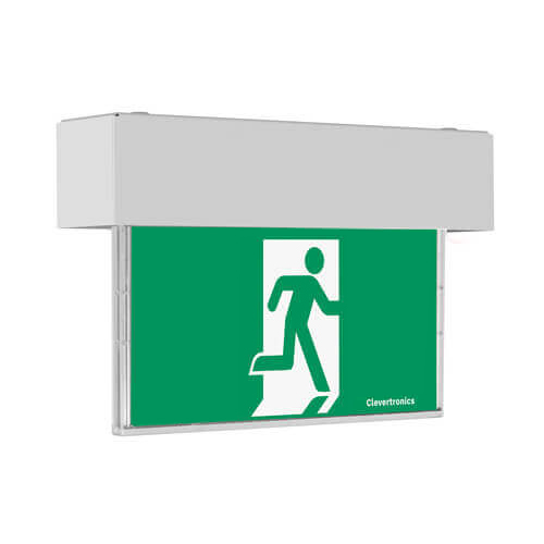 CleverEvac Dynamic Green Exit, Wall Mount, LP, Running Man, Single Sided